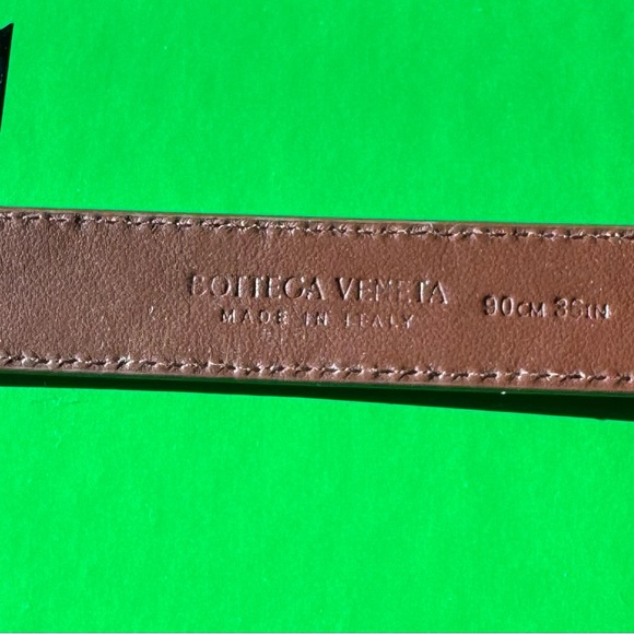 BOTTEGA VENETA Intrecciato Knot Belt Calfskin Sapele Brown 90cm NEW IN BOX $850 main image 5